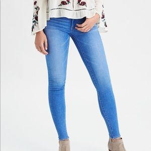 Vivid Blue American Eagle Hi-Rise Jeggings